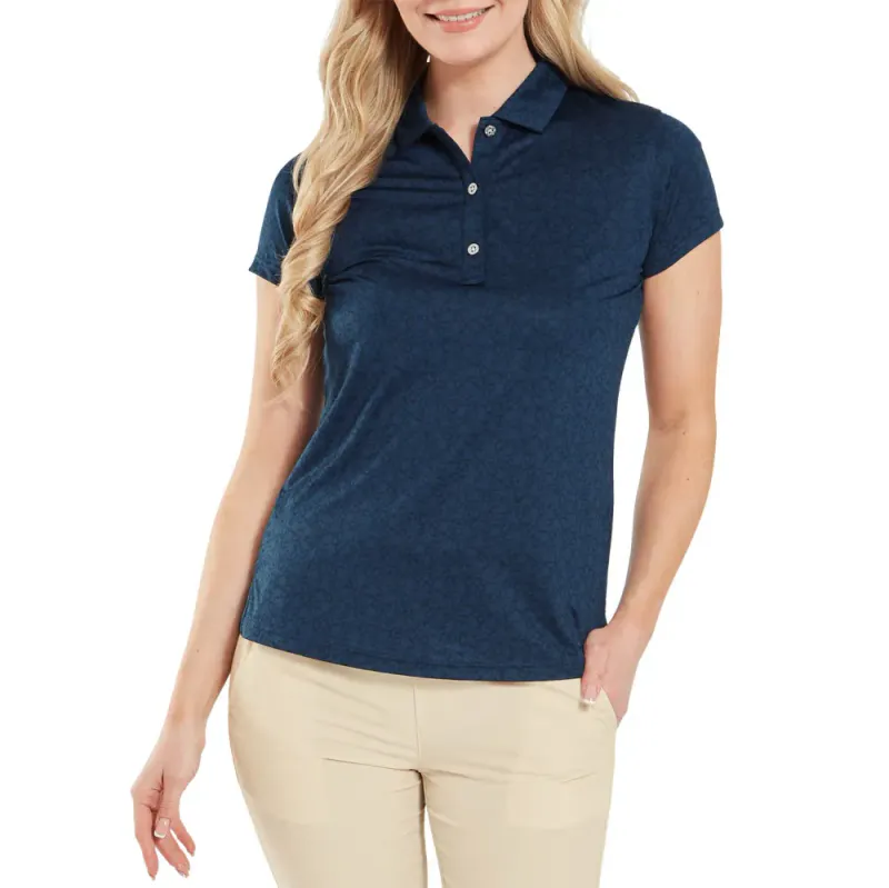 FJ - Painted Floral Cap Sleeve Lisle Blå