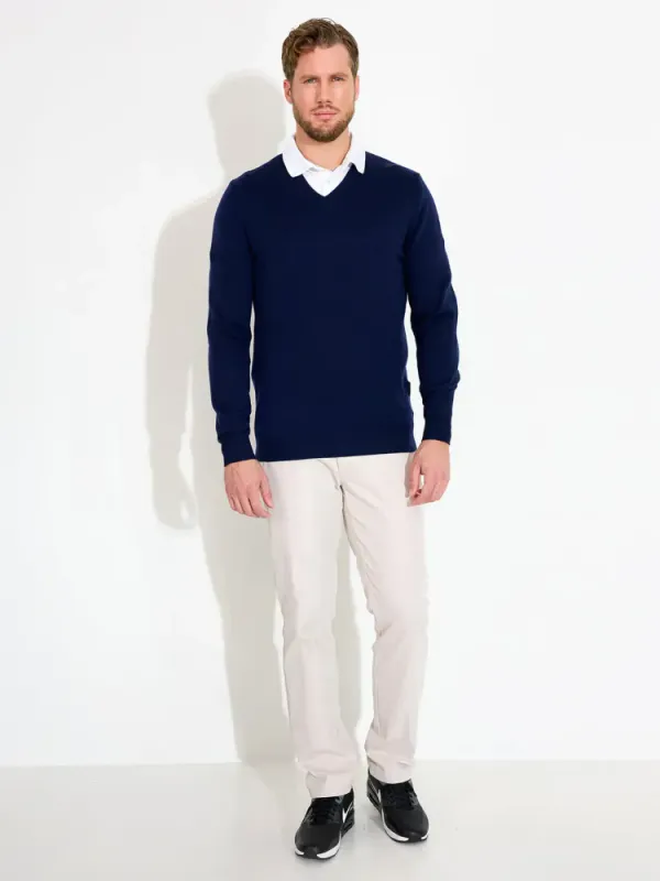 Abacus - Liffin V-neck pullover (Navy)